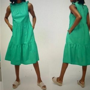 J crew factory tired midi dress size 2